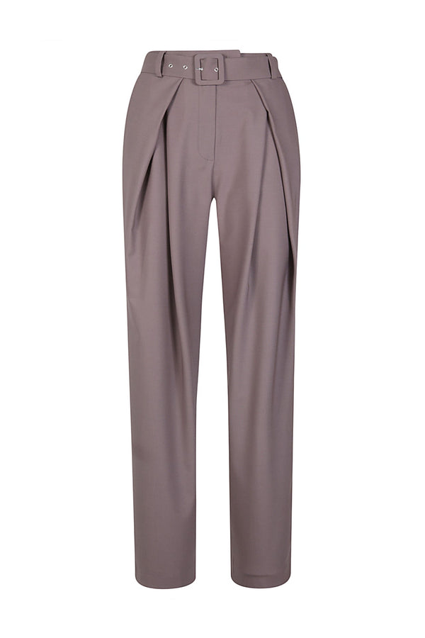 WOOL ELASTANE PLAIN PANTS