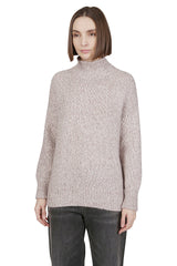 HIGH NECK SWEATER WOOL CASHMERE KID MOHAIR SILK LUREX