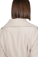 COAT WITH BELT CASHMERE PLAIN + FUR