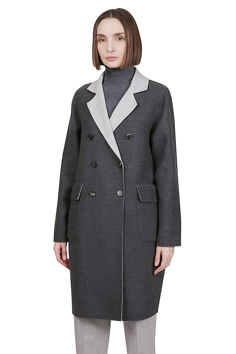 DOUBLE BREASTED WOOL COAT