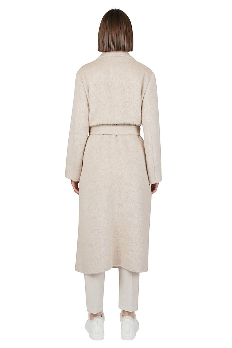 BABY LAMA WOOL COAT WITH BELT