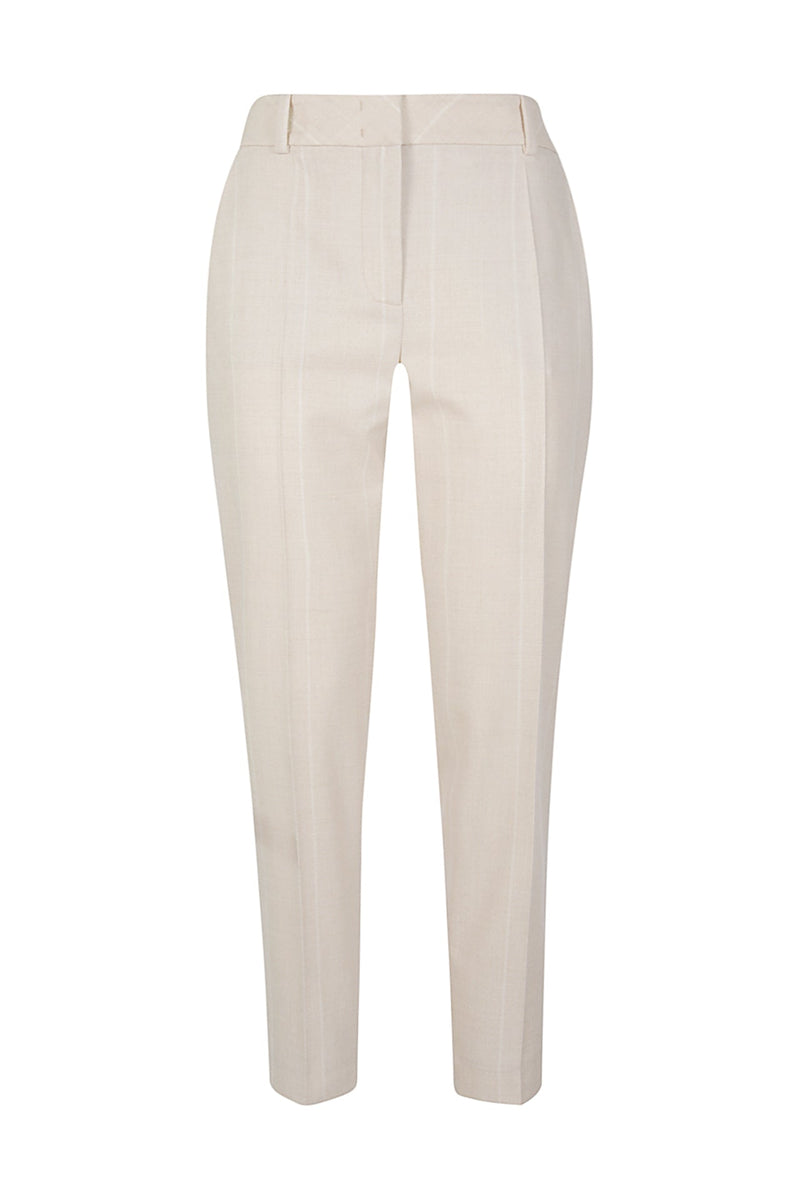 SLIM WOOL TROUSERS