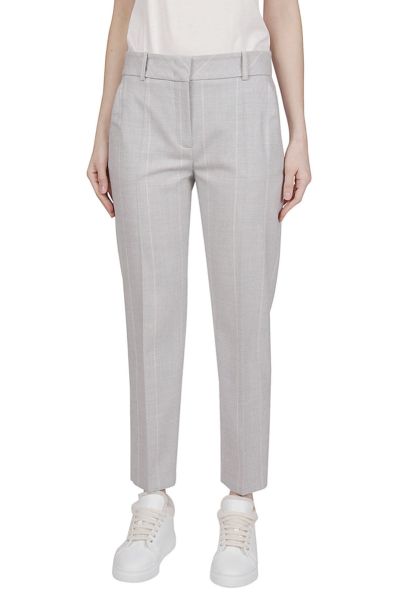 SLIM WOOL TROUSERS