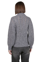 FULL ZIP COTTON KID MOHAIR SILK LUREX SWEATER