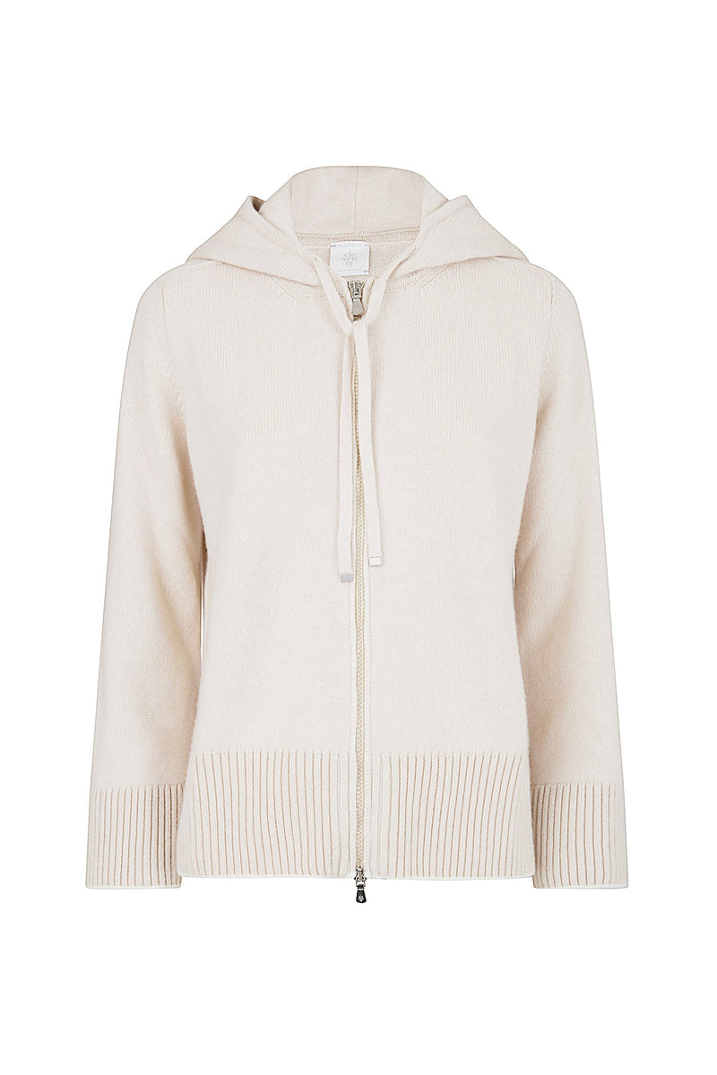 CASHMERE HOODIE WITH TIPPING