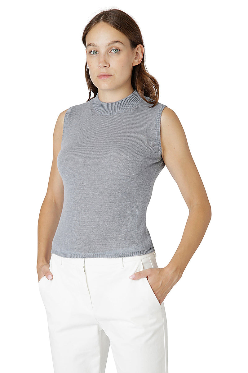 CASHMERE SLEEVELESS SWEATER