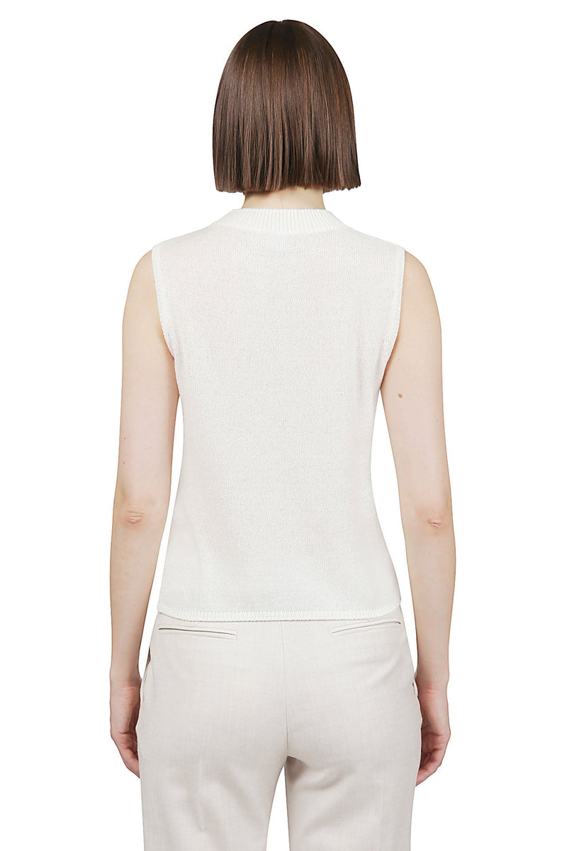 CASHMERE SLEEVELESS SWEATER