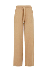 CASHMERE DRAWSTRING PANTS WITH TIPPING