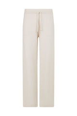 CASHMERE DRAWSTRING PANTS WITH TIPPING