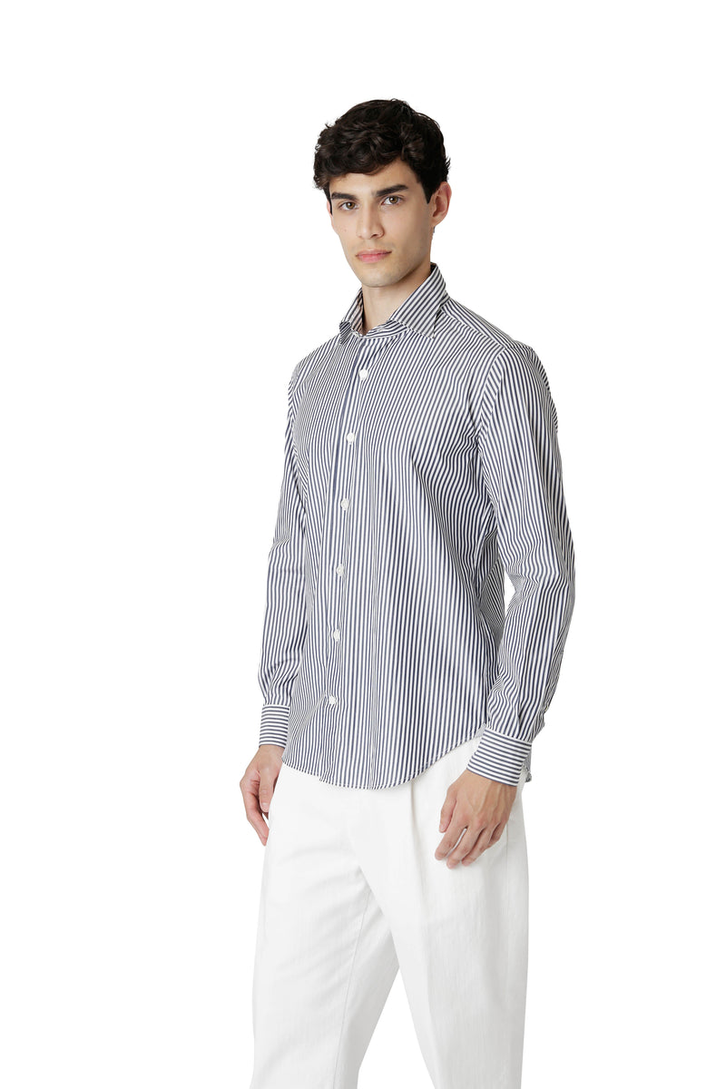 LS SHIRT WITH ITALIAN COLLAR