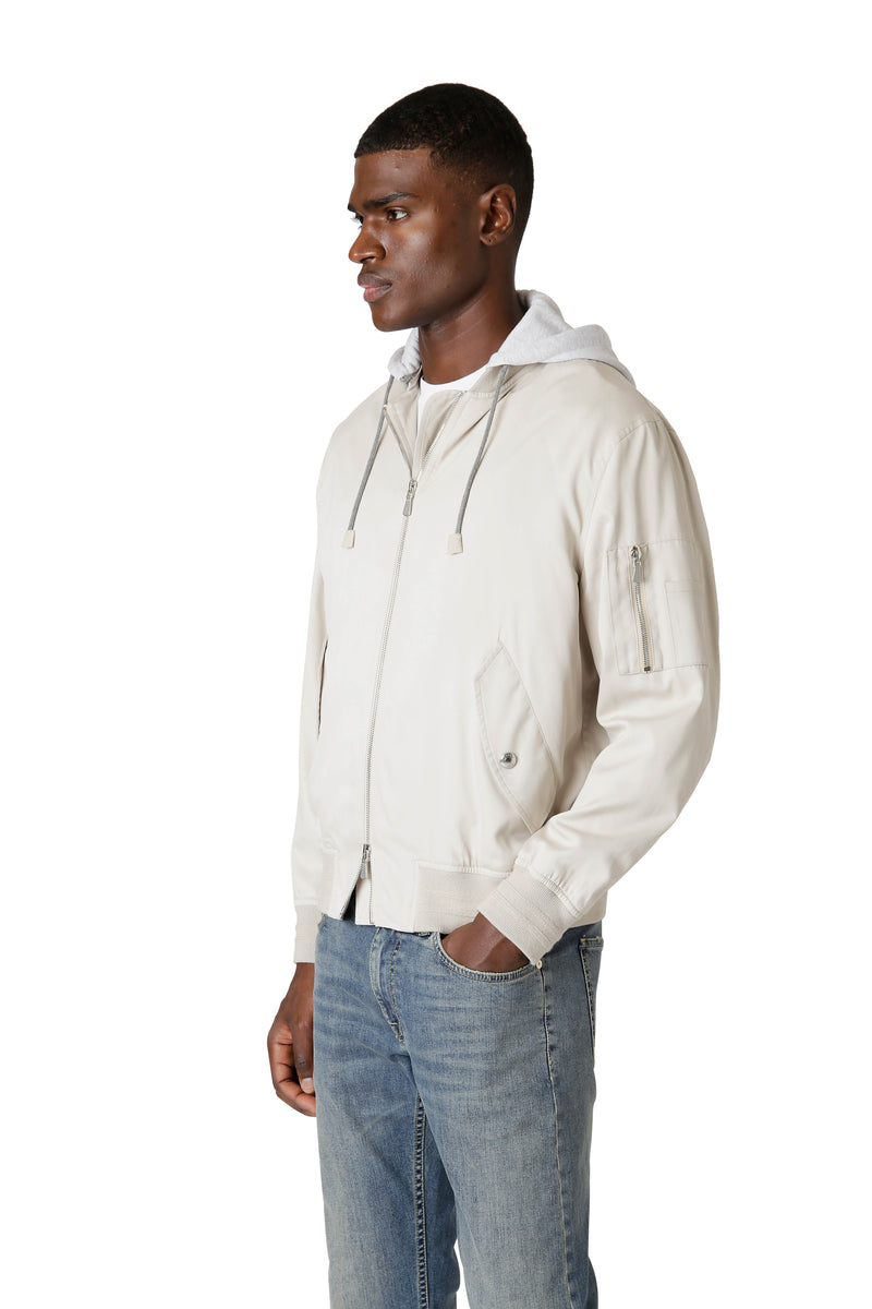 HOODED SWEATSHIRT JACKET