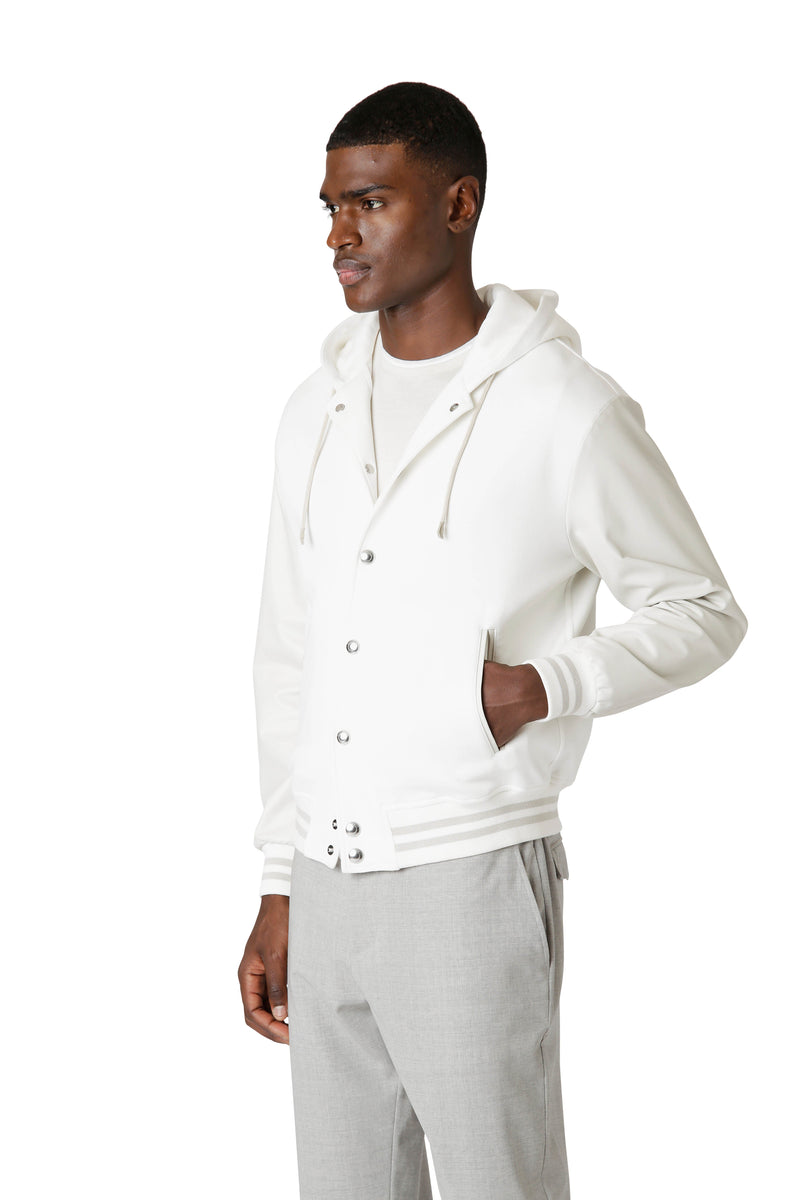 BOMBER JACKET WITH NAPPA SLEEVES