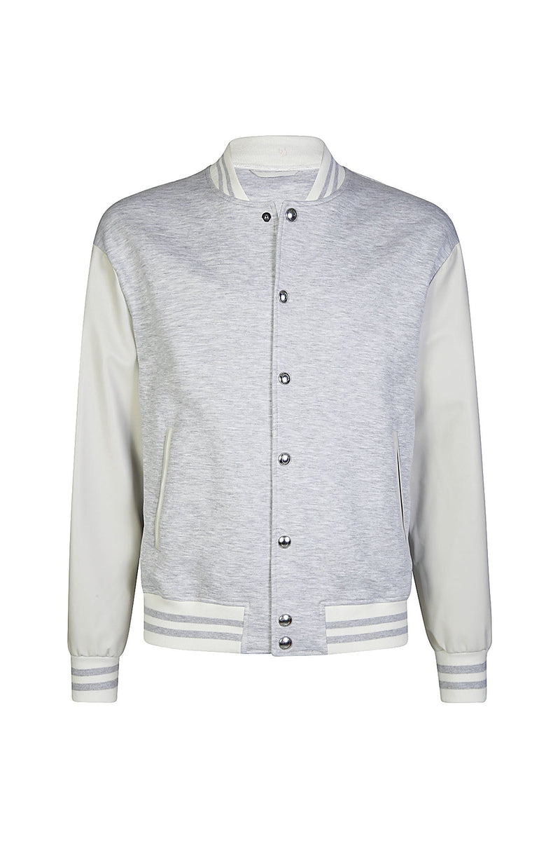 BOMBER JACKET WITH NAPPA SLEEVES