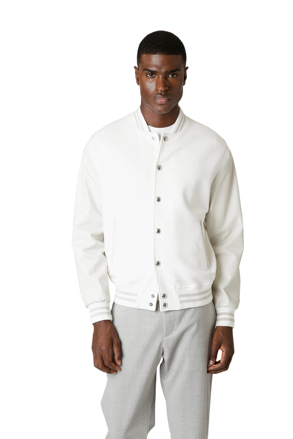 BOMBER JACKET WITH NAPPA SLEEVES