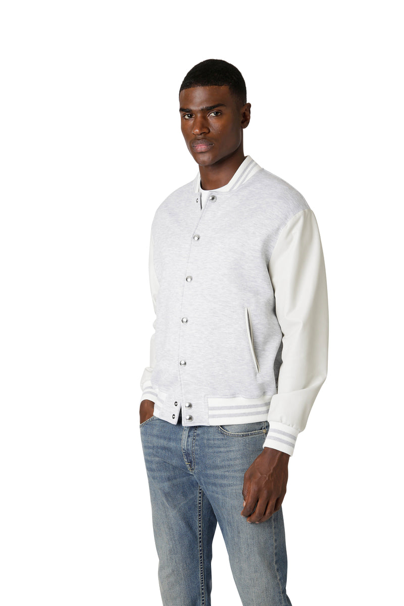 BOMBER JACKET WITH NAPPA SLEEVES