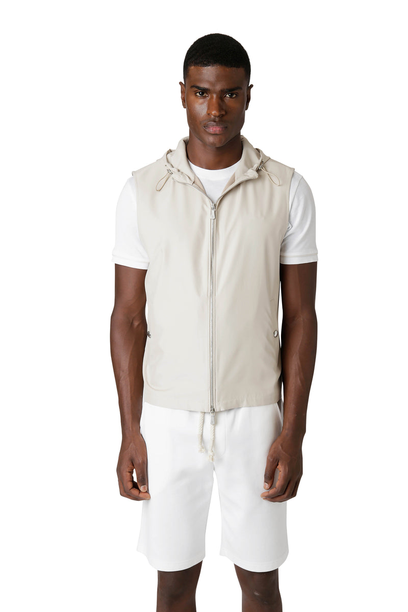FULL ZIP VEST WITH HOOD