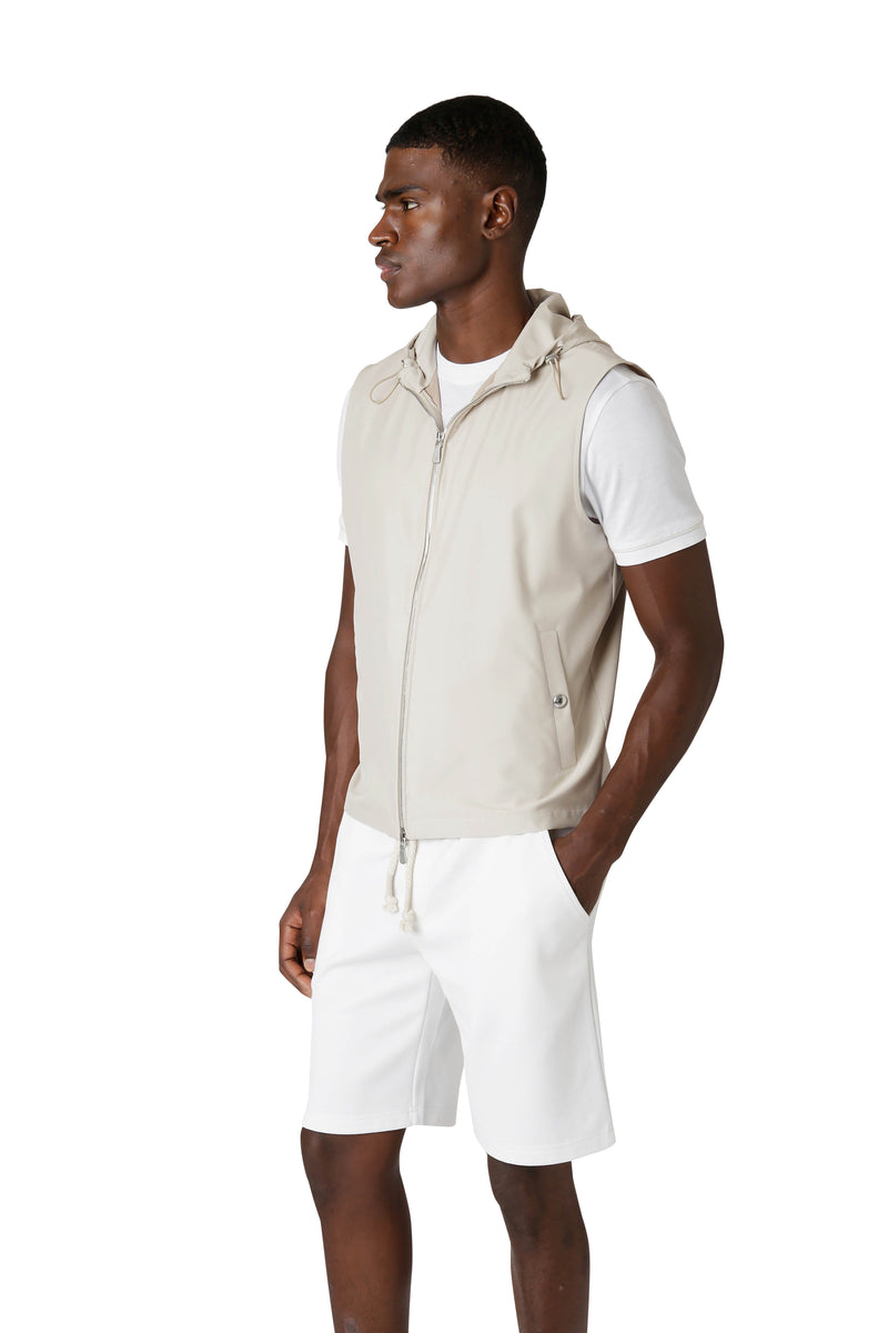 FULL ZIP VEST WITH HOOD