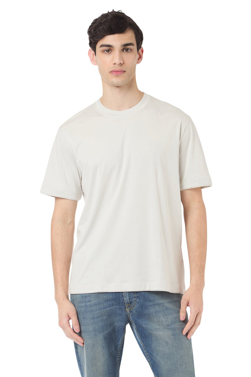 CREWNECK T-SHIRT WITH PIPING