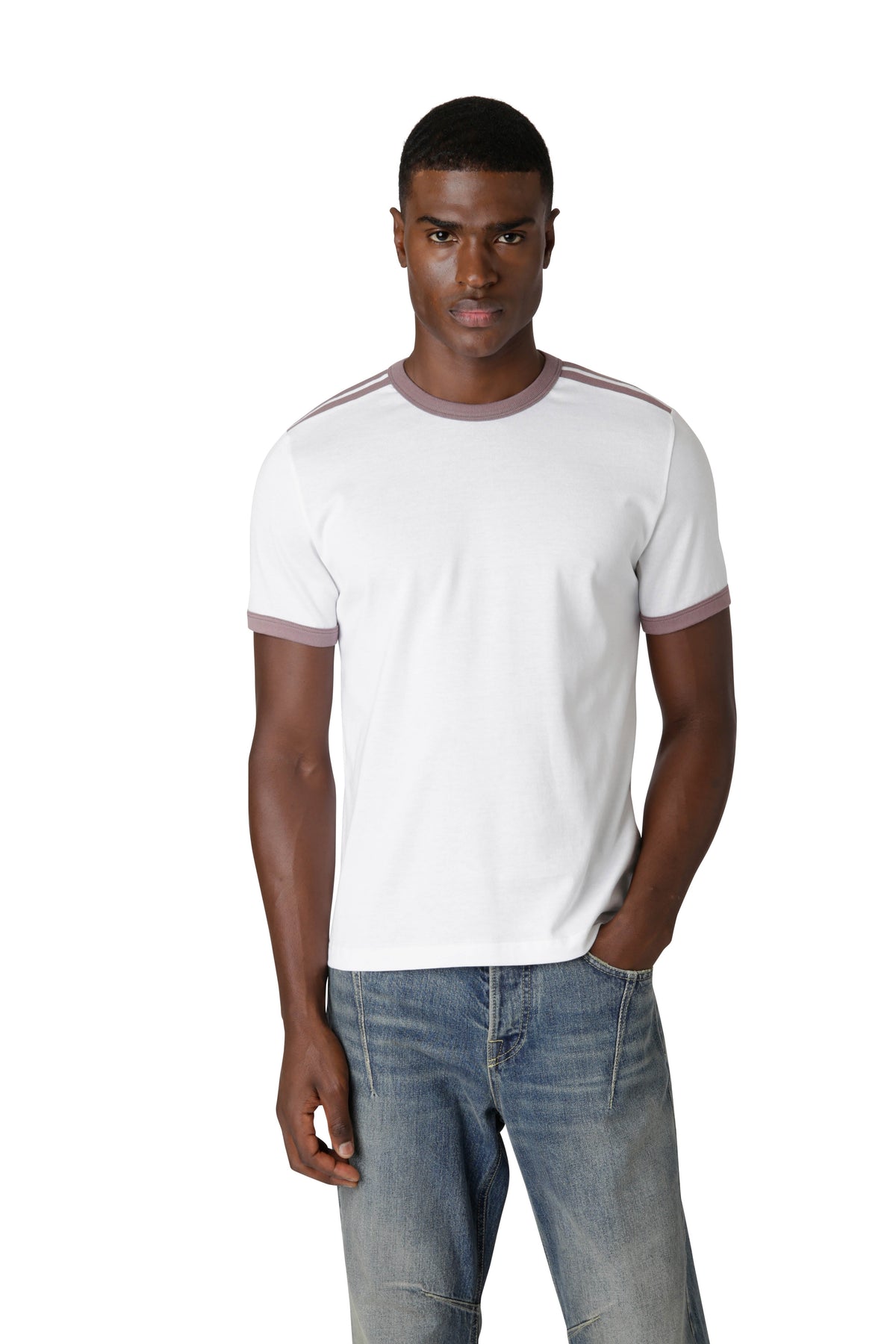 Tシャツ・カットソー ELEVENTY Men T-shirt Pearl K76MAGK46MAG0K021 01-08 ELEVENTY: striped cotton t-shirt - Pearl | Eleventy t-shirt