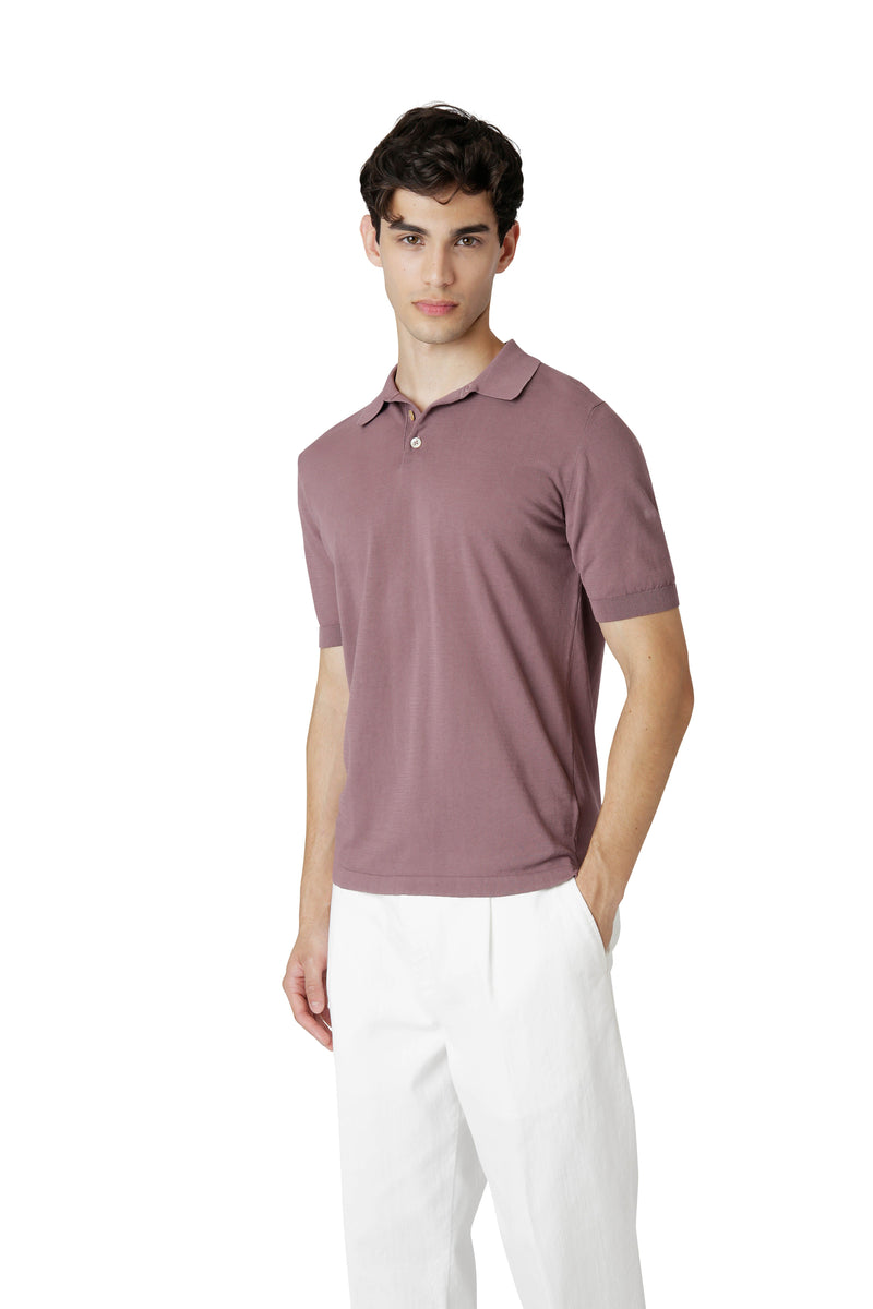 SHORT SLEEVE POLO SWEATER