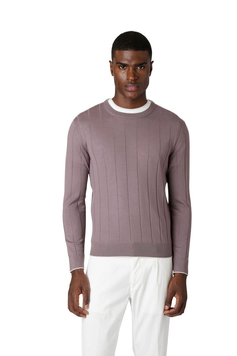 ML TIPPING CREW NECK SWEATER