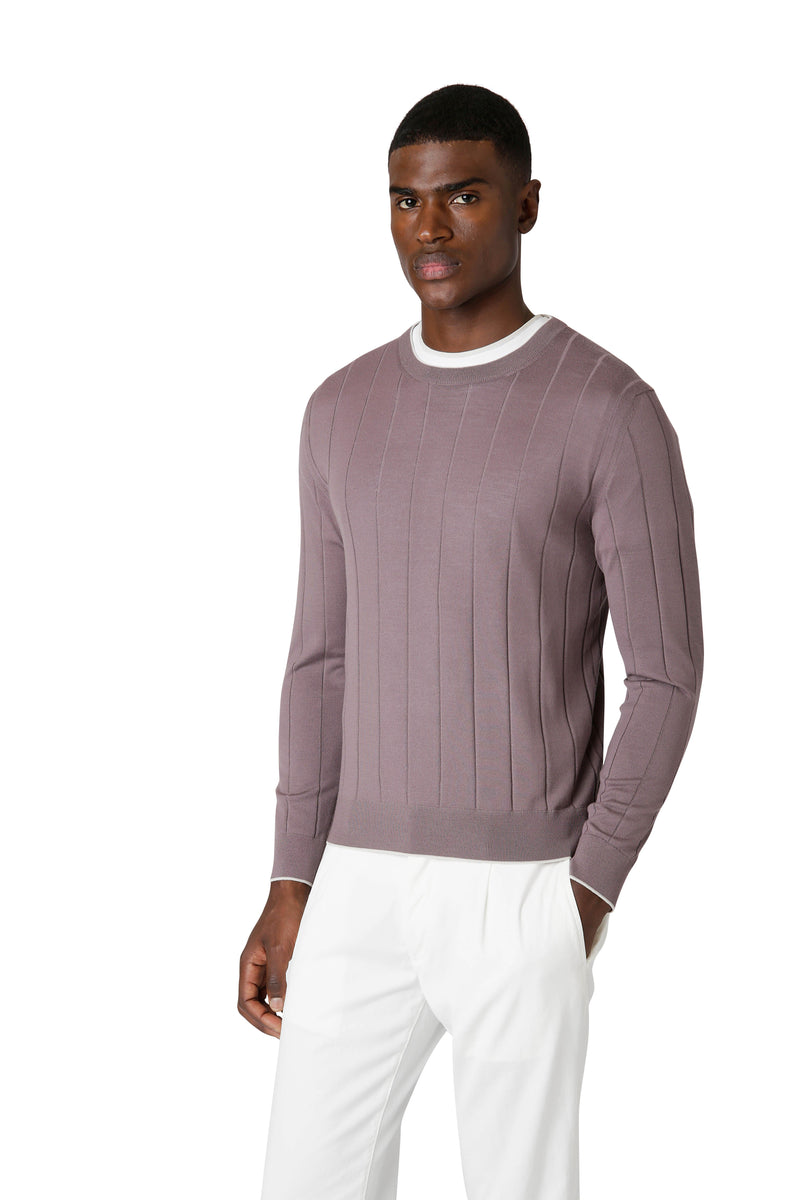 ML TIPPING CREW NECK SWEATER