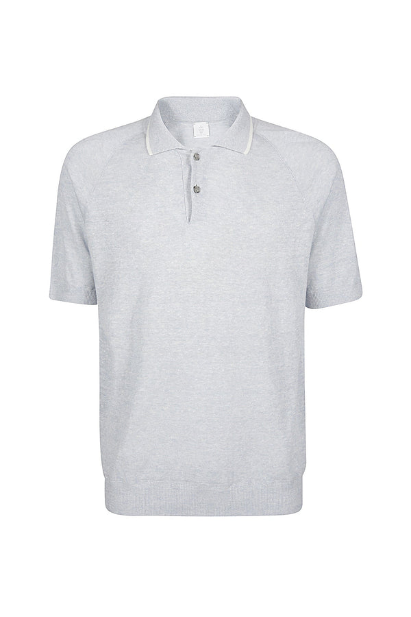 MOULINE' LINEN KNIT POLO SHIRT