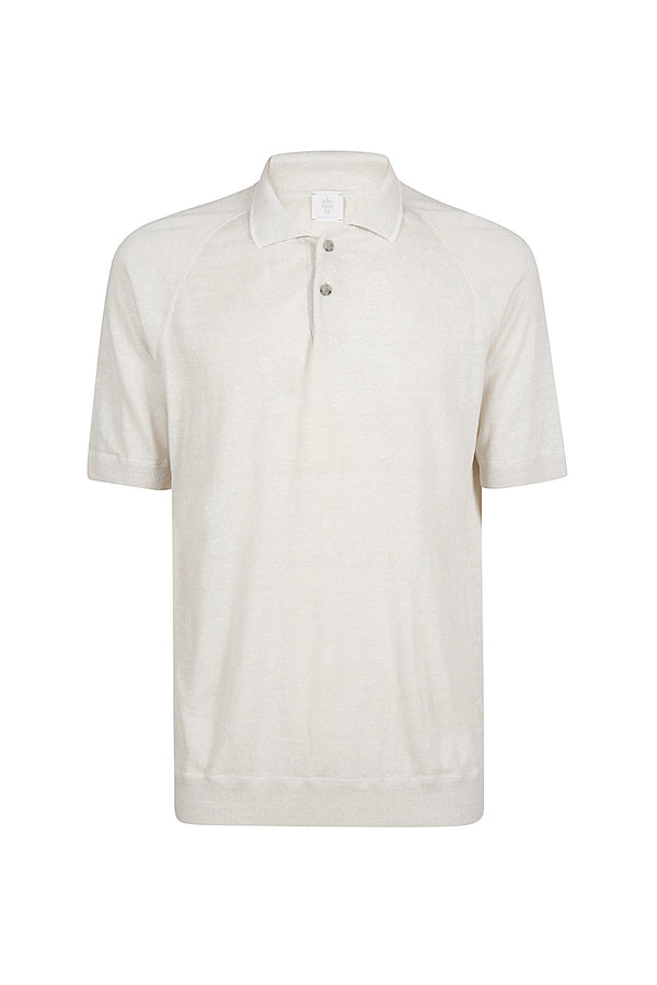 MOULINE' LINEN KNIT POLO SHIRT