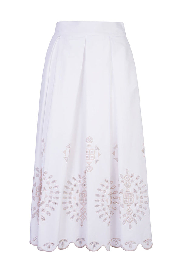 MIDI SKIRT WITH EMBROIDERY