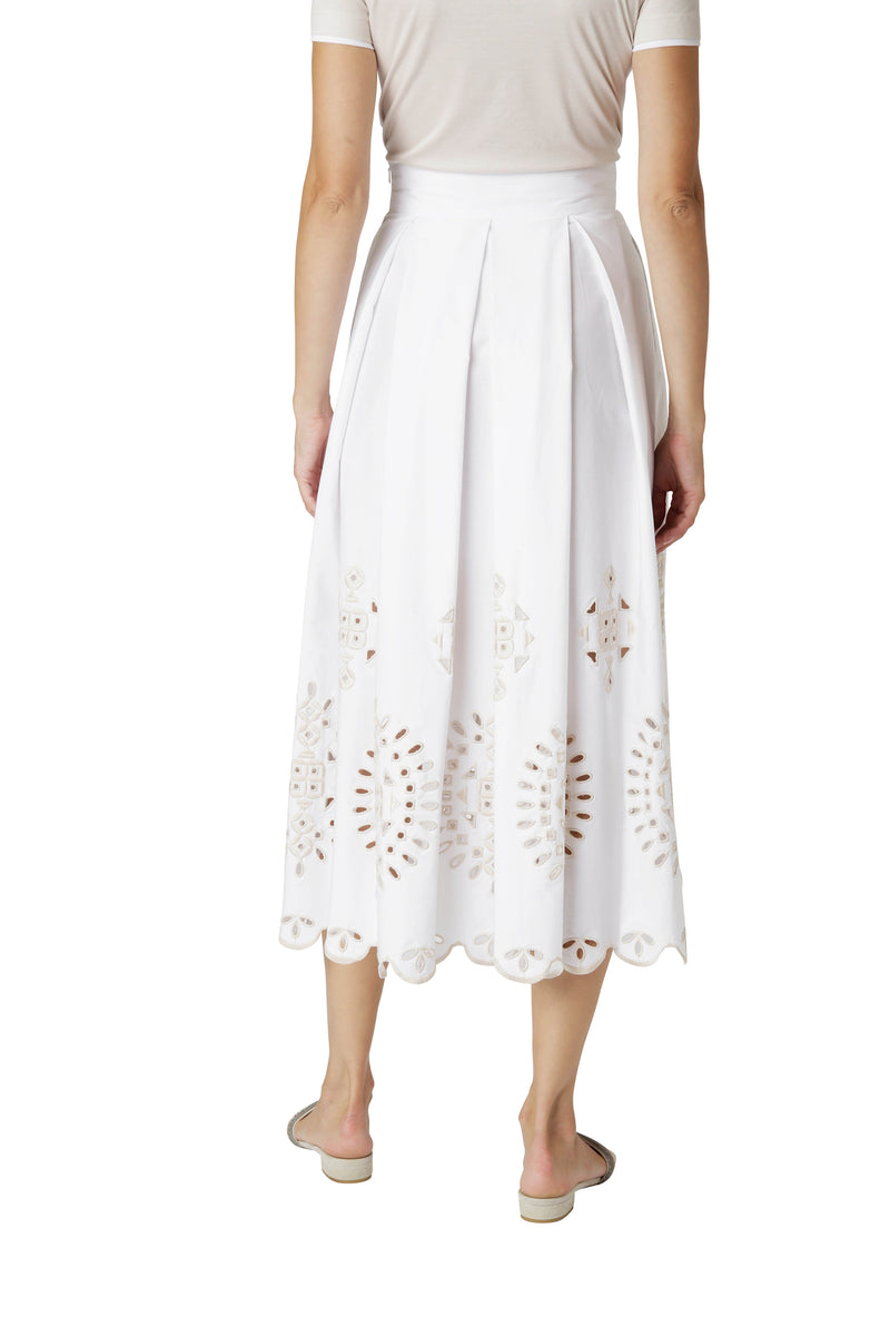 MIDI SKIRT WITH EMBROIDERY