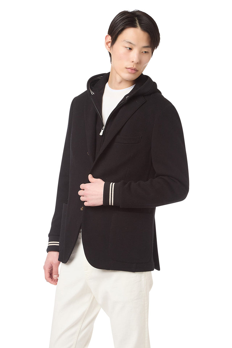 COTTON CASHMERE BIB JACKET