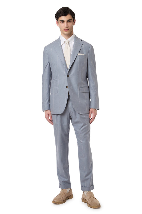 SINGLE-BREASTED SUIT WITH PENCED PANTS