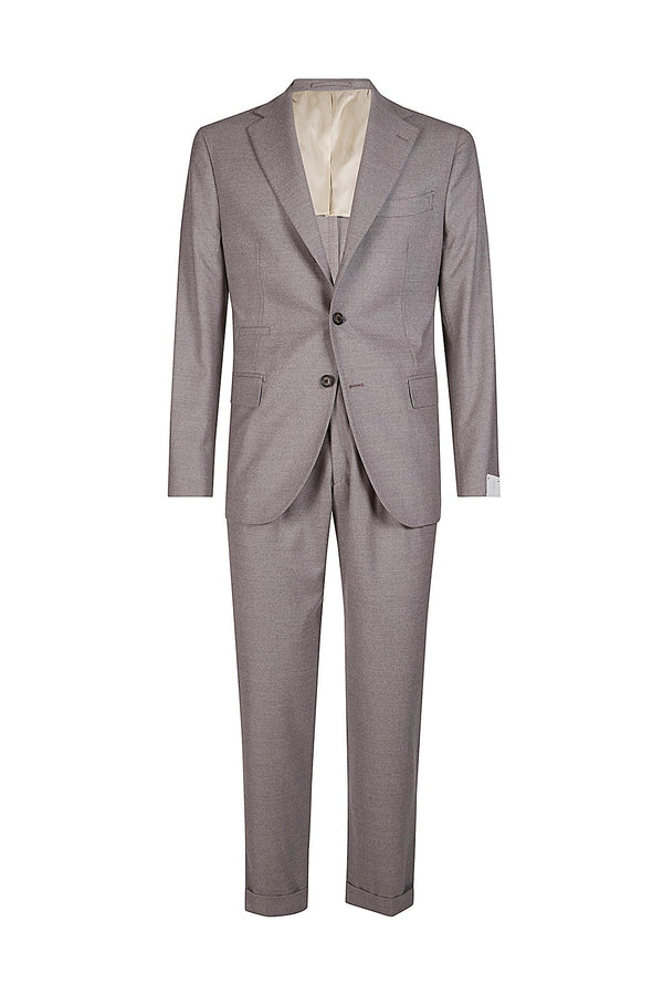SINGLE-BREASTED SUIT WITH PENCED PANTS