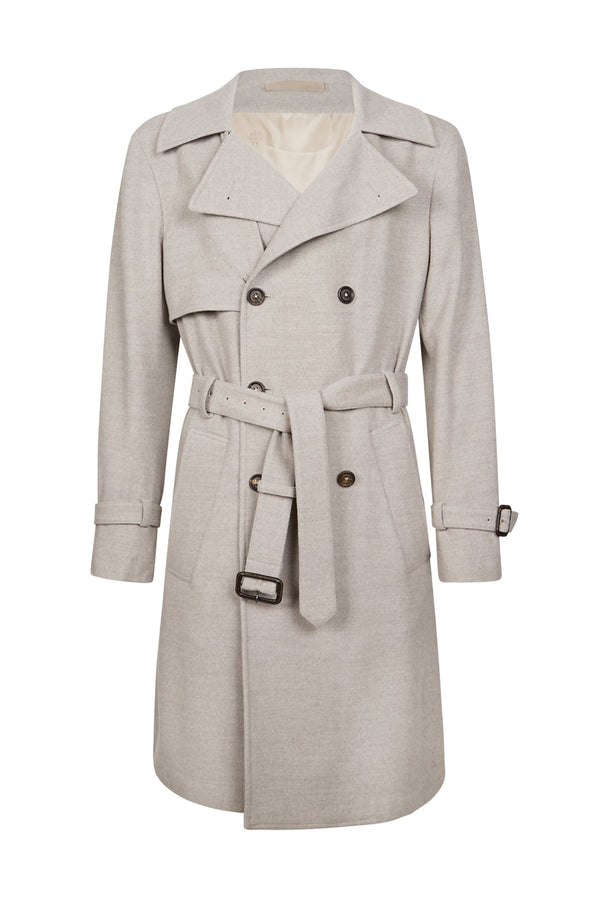 DOUBLE-BREASTED COAT WITH BELT