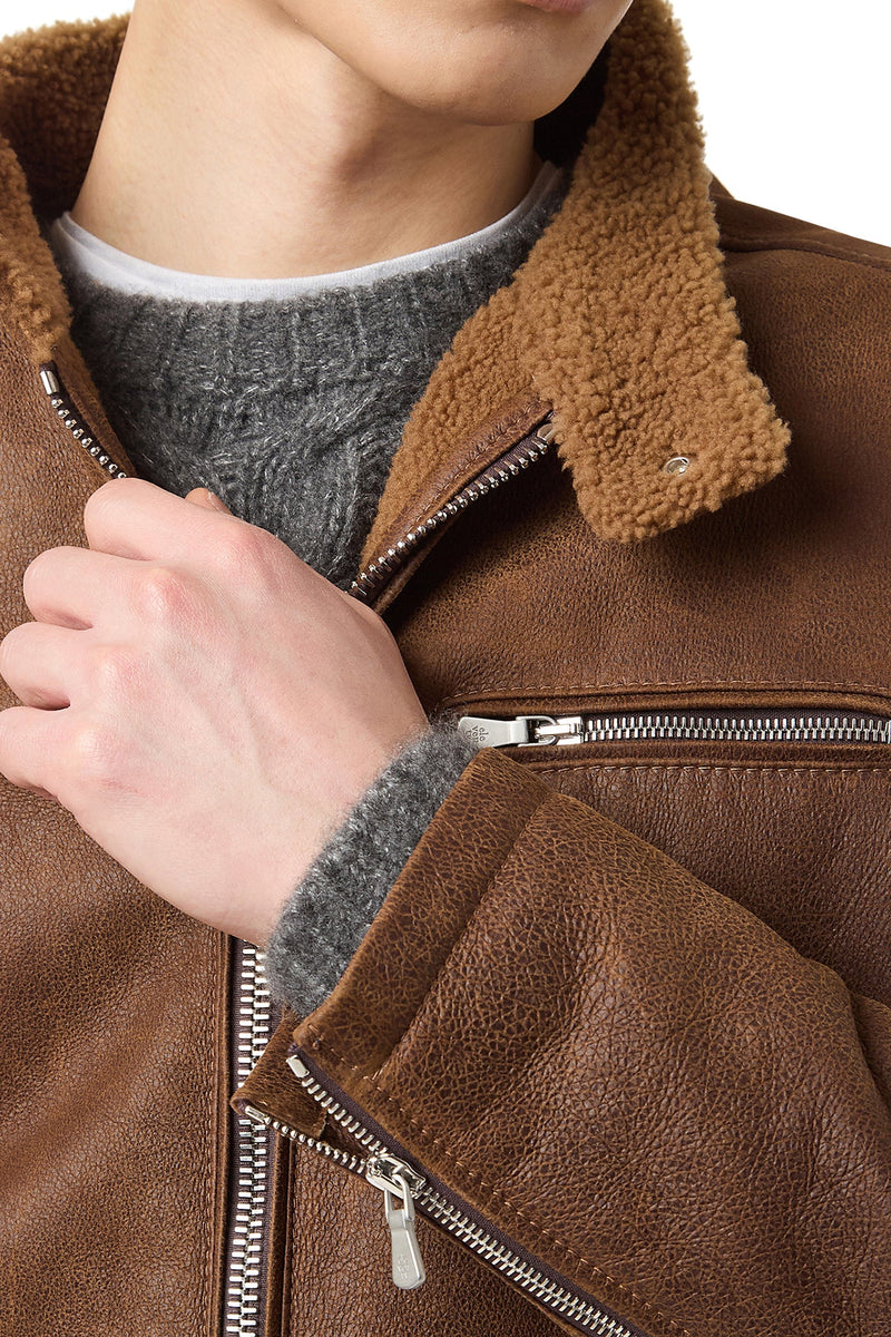 SHEARLING BIKER JACKET