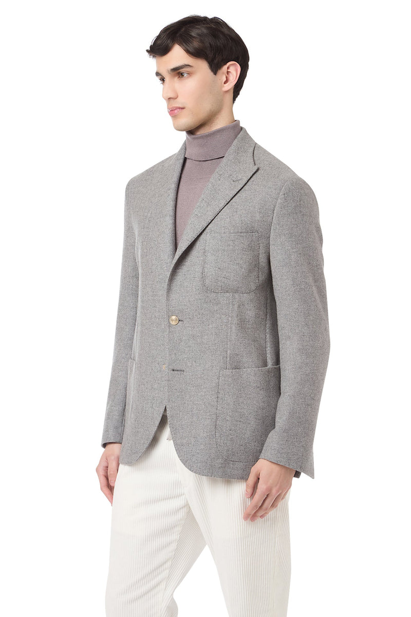 SOFT JACKET WITH 3 PATCH POCKETS