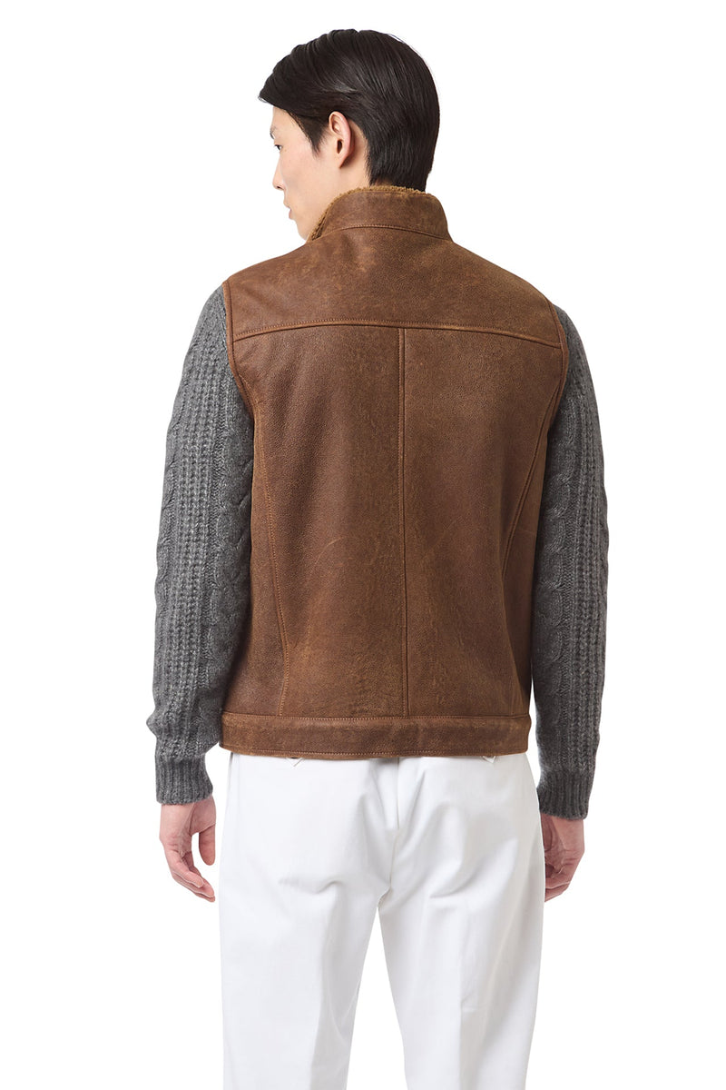 BIKER SHEARLING VEST