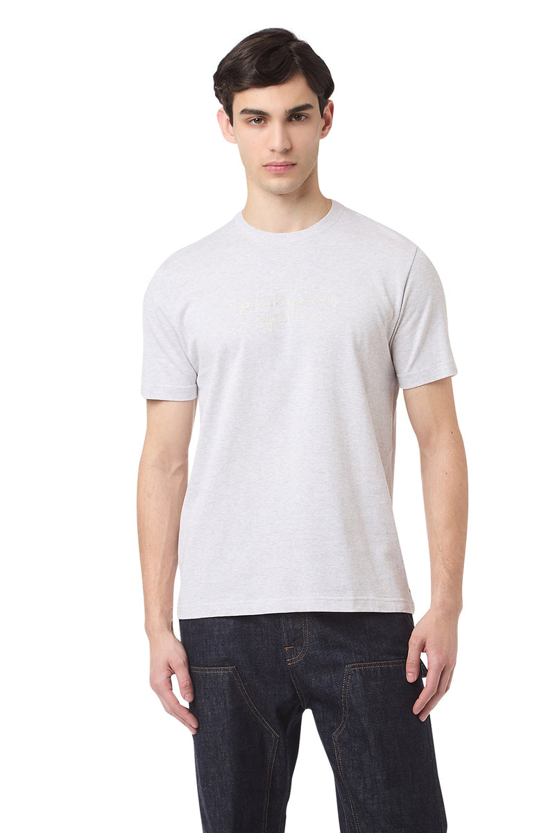 CREW NECK T-SHIRT WITH EMBROIDERY