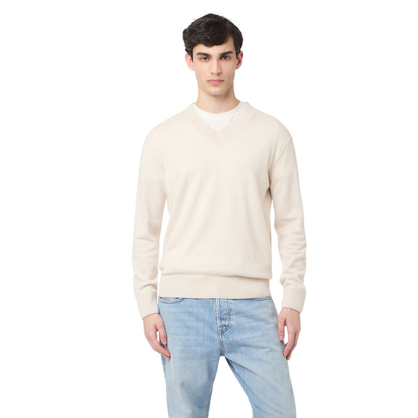 V-NECK SWEATER ML TIPPING