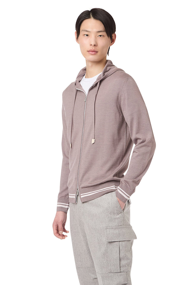 FULL ZIP HOODED SWEATER