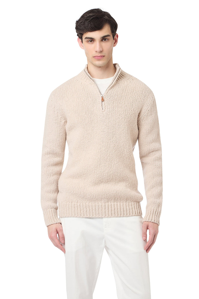 HALF ZIP SWEATER