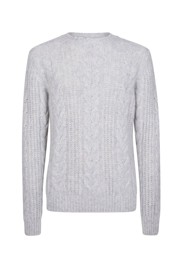 CREW NECK BRAID SWEATER