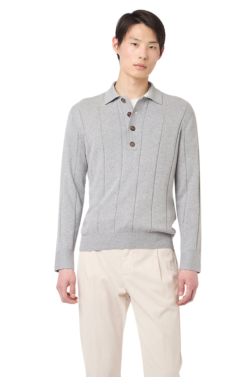 COTTON CASHMERE KNITTED POLO