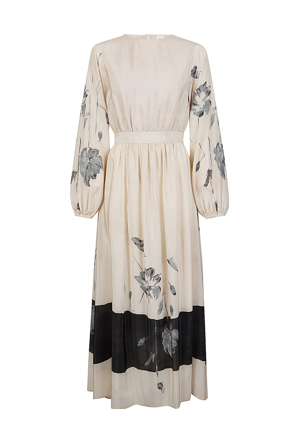 PRINTED LONG SLEEVE DRESS