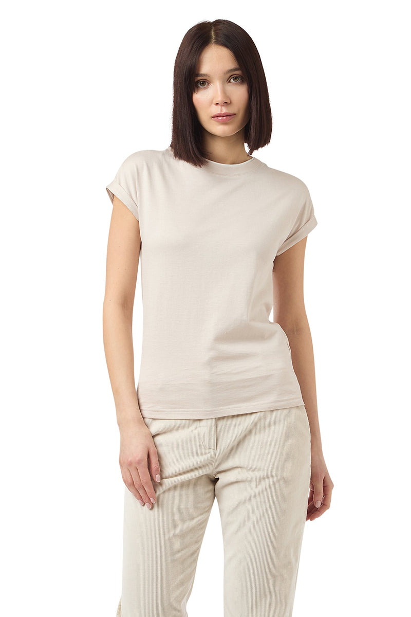 CREW NECK T-SHIRT WITH GROOVE