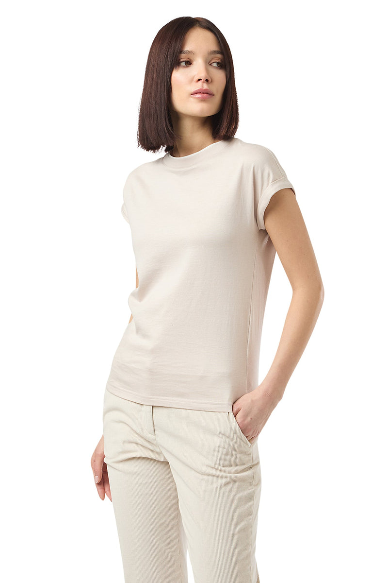 CREW NECK T-SHIRT WITH GROOVE
