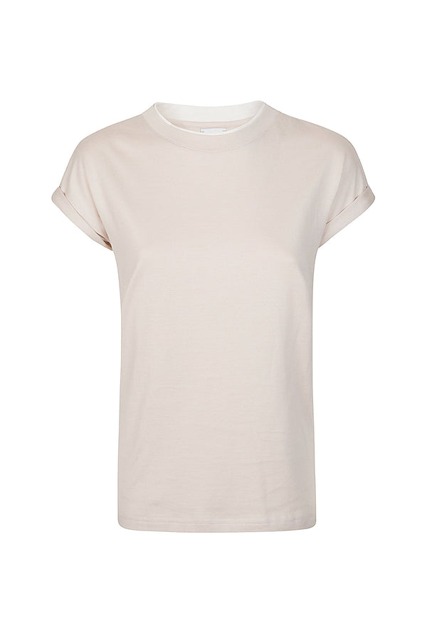 CREW NECK T-SHIRT WITH GROOVE