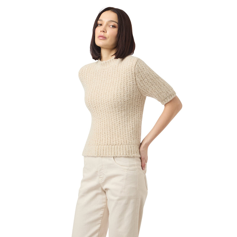 CREW NECK SHORT SLEEVE SWEATER
