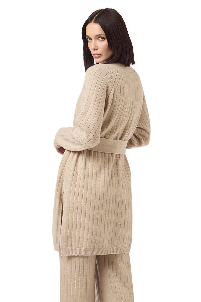 RIBBED KNIT CARDIGAN