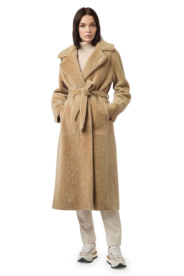 LONG SHEARLING COAT